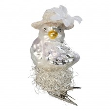 NEW - Inge Glas Glass Ornament - Bride Bird